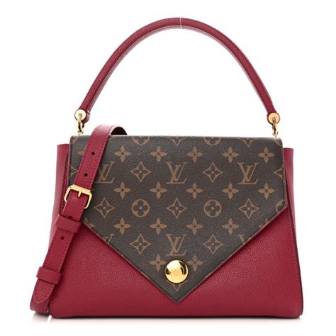 LOUIS VUITTON Grained Calfskin Monogram Double V Aurore 